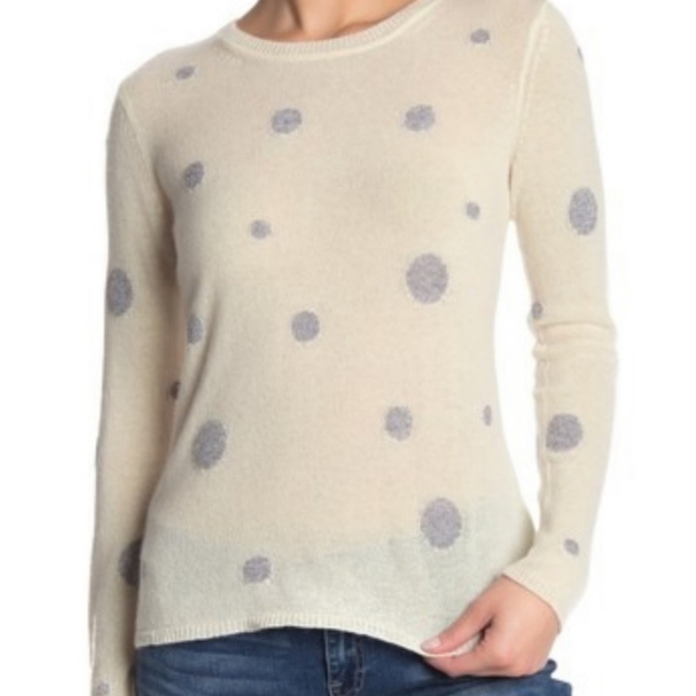 NWT Quinn Sparkle Polka Dot Cashmere Sweater